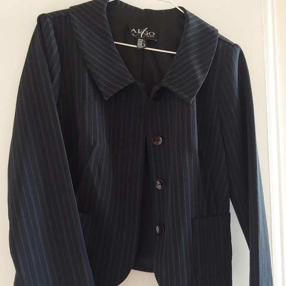 Algo jacket dark blue with white thin stripes - Picture 3 of 5